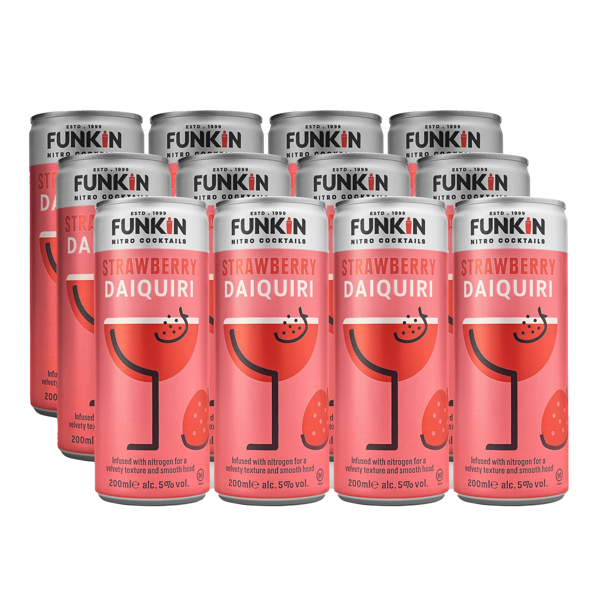 Strawberry Daiquiri Cocktail Nitro Can (12 x 200ml) - Image 4